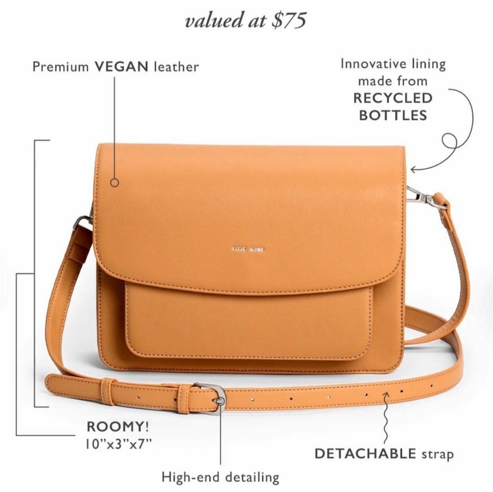 Pixie Mood Vegan Leather Crossbody Handbag EUC